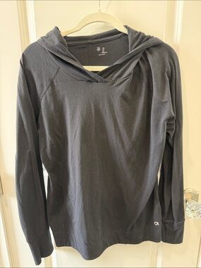 GAP Black Hooded Long Sleeve Pullover